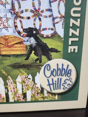 Cobble Hill Black Dog Art Puzzel - Green & White